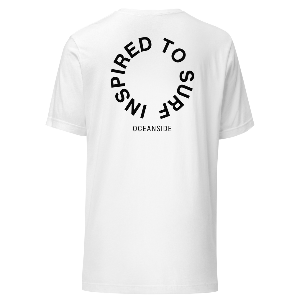 Inspired To Surf T-Shirt White Back
