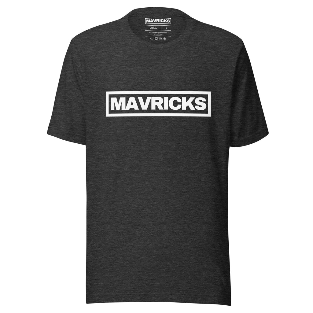 MAVRICKS Bold T-Shirt Dark Heather Grey White Front