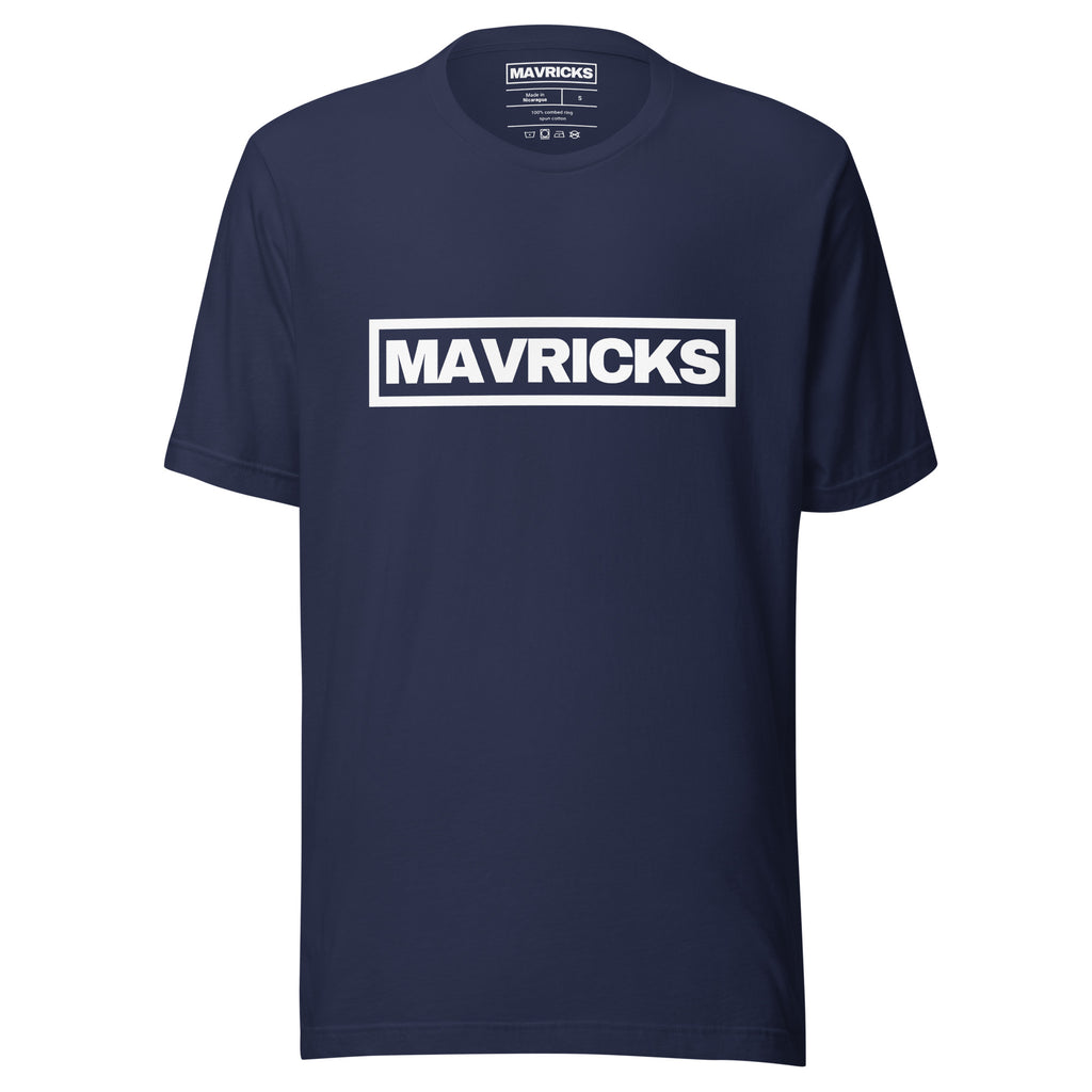 MAVRICKS Bold T-Shirt Navy White Front