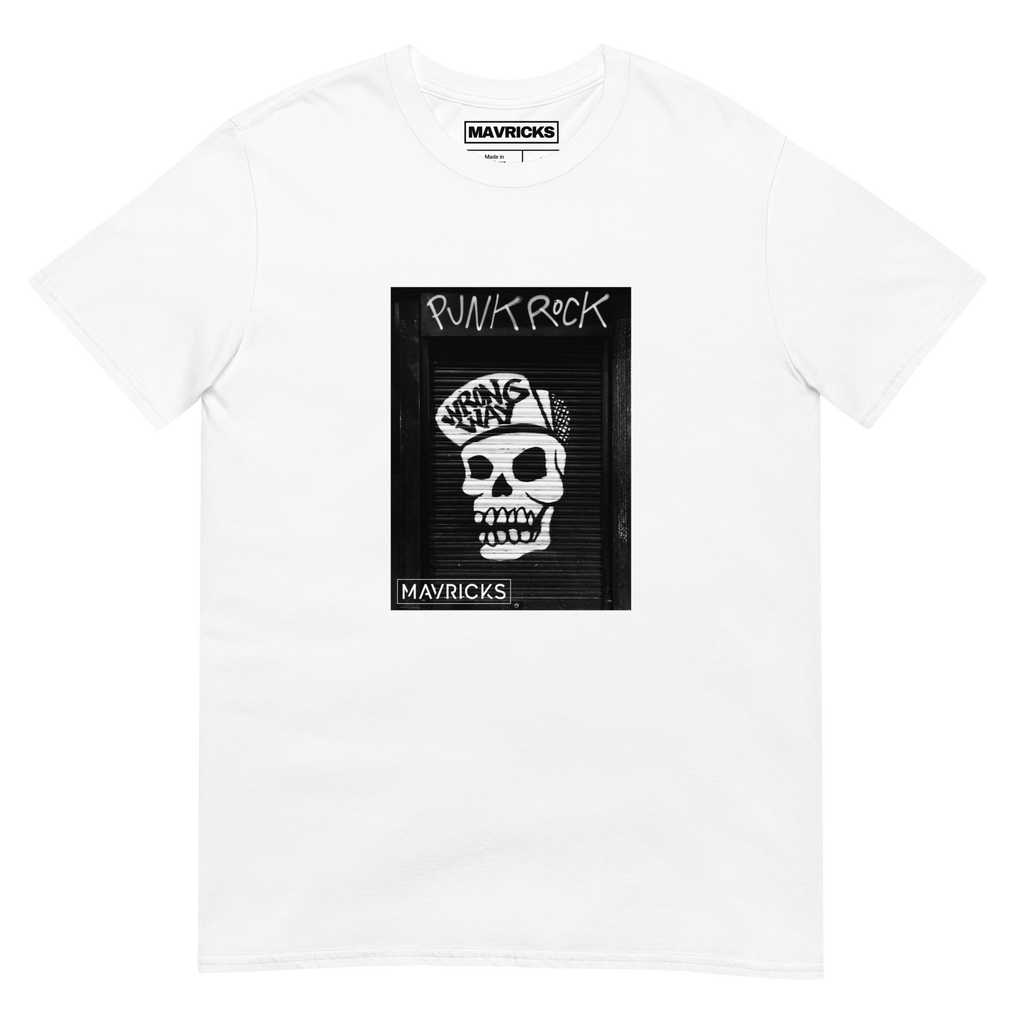 Punk Skull T-Shirt White Front